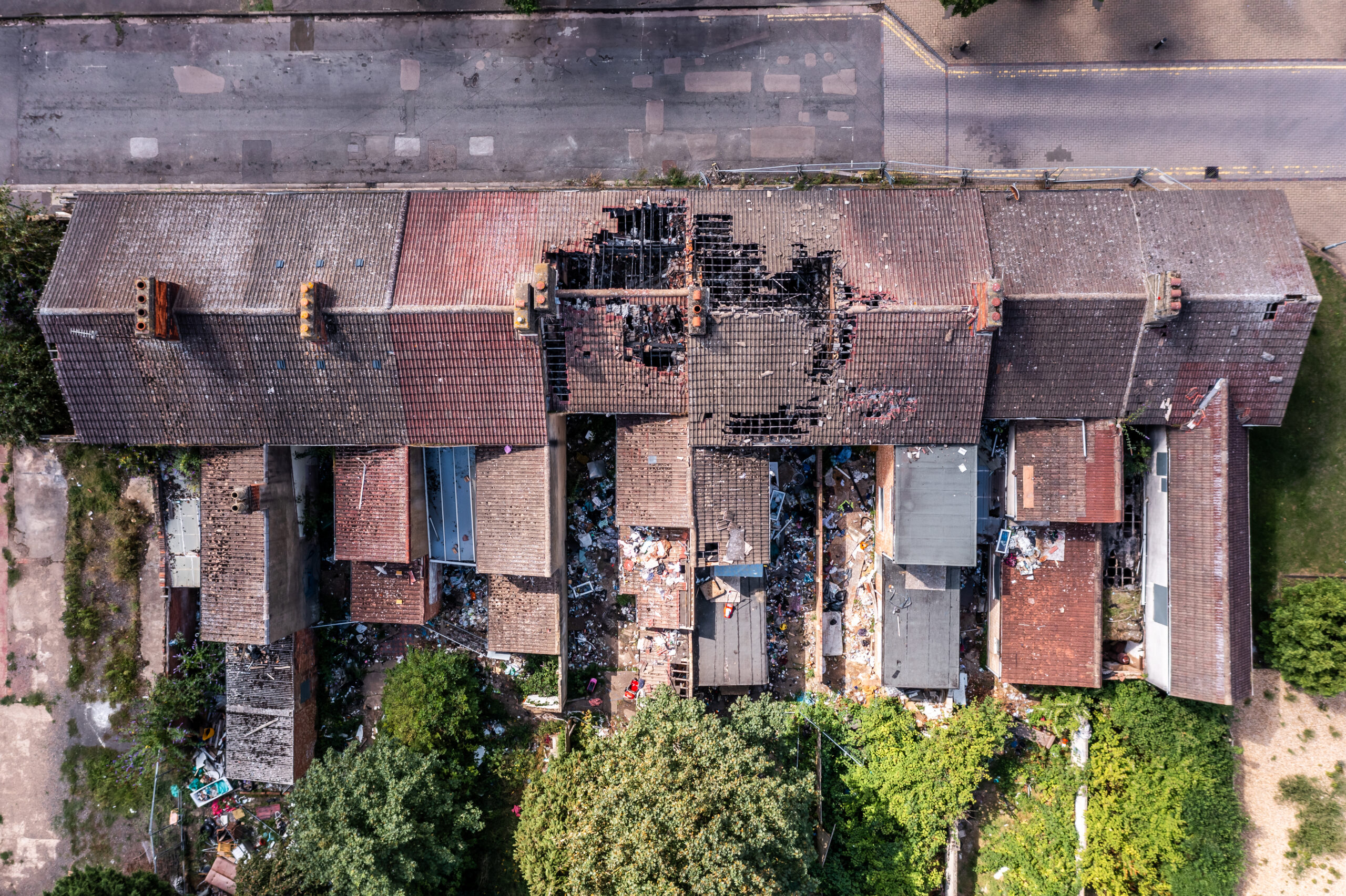 Property Loss After Fire A Quick Guide to Making a Claim in the UK - Terraced Houses with fire damage